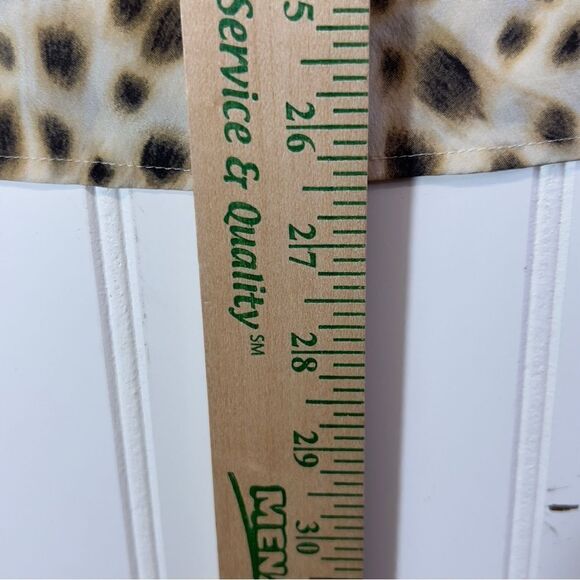 Ann Taylor Silk spandex Leopard Print Cowl Neck Short Sleeve Blouse Size 12 - Picture 11 of 16